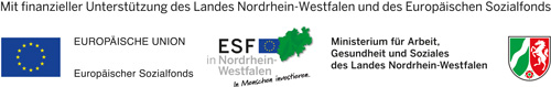 Das Logo des ESF und des Landes NRW