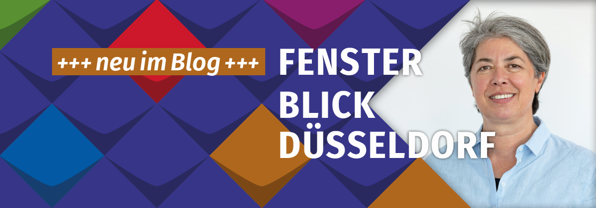Neu im Blog mit Namen Fensterblick: Ellen Dieball vom KSL.Düsseldorf auf cognac-farbigen Kacheln im Fensterblick des KSL.Düsseldorf