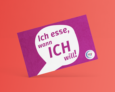 Postkarte &quot;Ich esse, wann ICH will&quot;