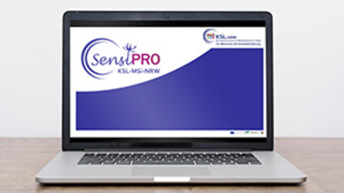 Laptop mit Logo - SensiPro-Schulung