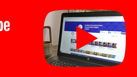 Das Logo von YouTube auf rotem Hintergrund, rechts daneben ein Computerbildschirm mit dem KSL YouTube-Kanal