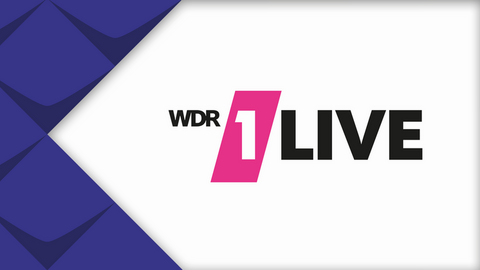 Bannerbild mit Farbkacheln und dem Logo von WDR1Live