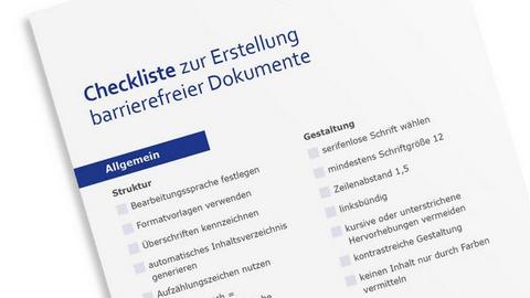 Checkliste zur Erstellung barrierefreier PDF-Dokumente