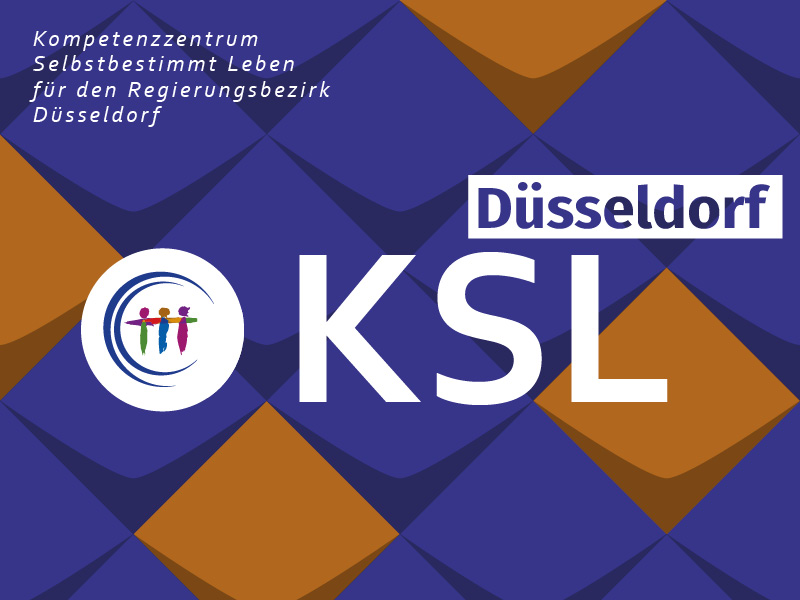 Profilbild der KSL.NRW. Das Logo der KSL.NRW vor bunten Kacheln