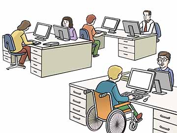 Viele Menschen am Arbeitsplatz