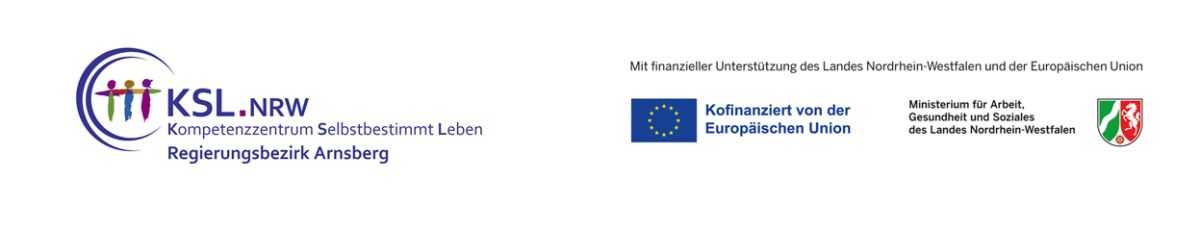 Logo KSL Arnsberg und seiner Förderer ESF und MAGS