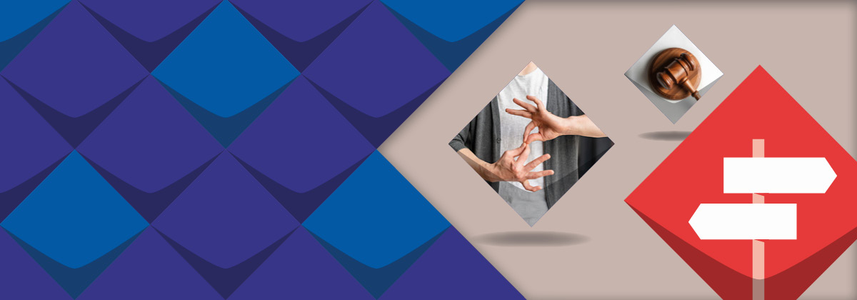 Banner mit Stilelementen der KSL.NRW und Symbolen für wegweisende Informationen