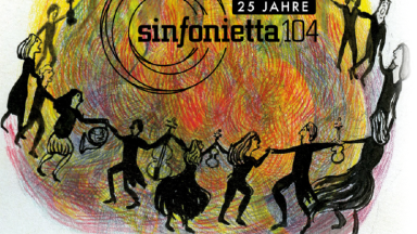 Illustration: Marie Lunkenheimer Eine Illustration von tanzenden Menschen mit Musikintrumenten um ein Feuer