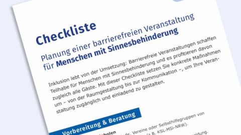 Ansicht der Checkliste