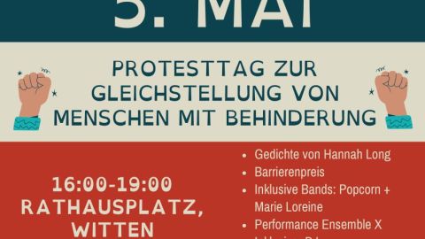 Plakatausschnitt zum Protesttag am 5. Mai in Witten