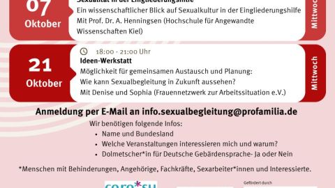 Plakat mit zwei Veranstaltungsinfos