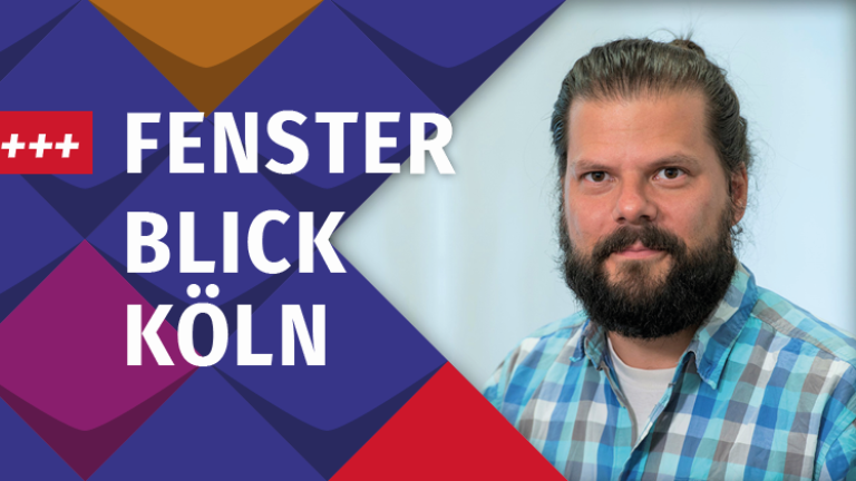 Neu im Blog mit Namen Fensterblick: Christoph Tacken vom KSL-MSi-NRW auf roten Kacheln im Fensterblick des KSL.Köln